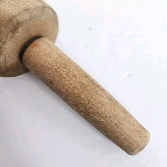 Vintage Rolling Pin Solid Wood Rustic Farmhouse Kitchen Decor Cottagecore 16.75" - Picture 10 of 11